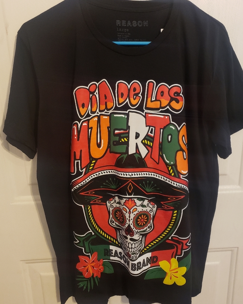 Reason Clothing Day Of The Dead Shirt Men's XLarge